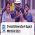 Central University of Gujarat UG, PG Admission Merit List 2023 Released; Check Direct Link Here